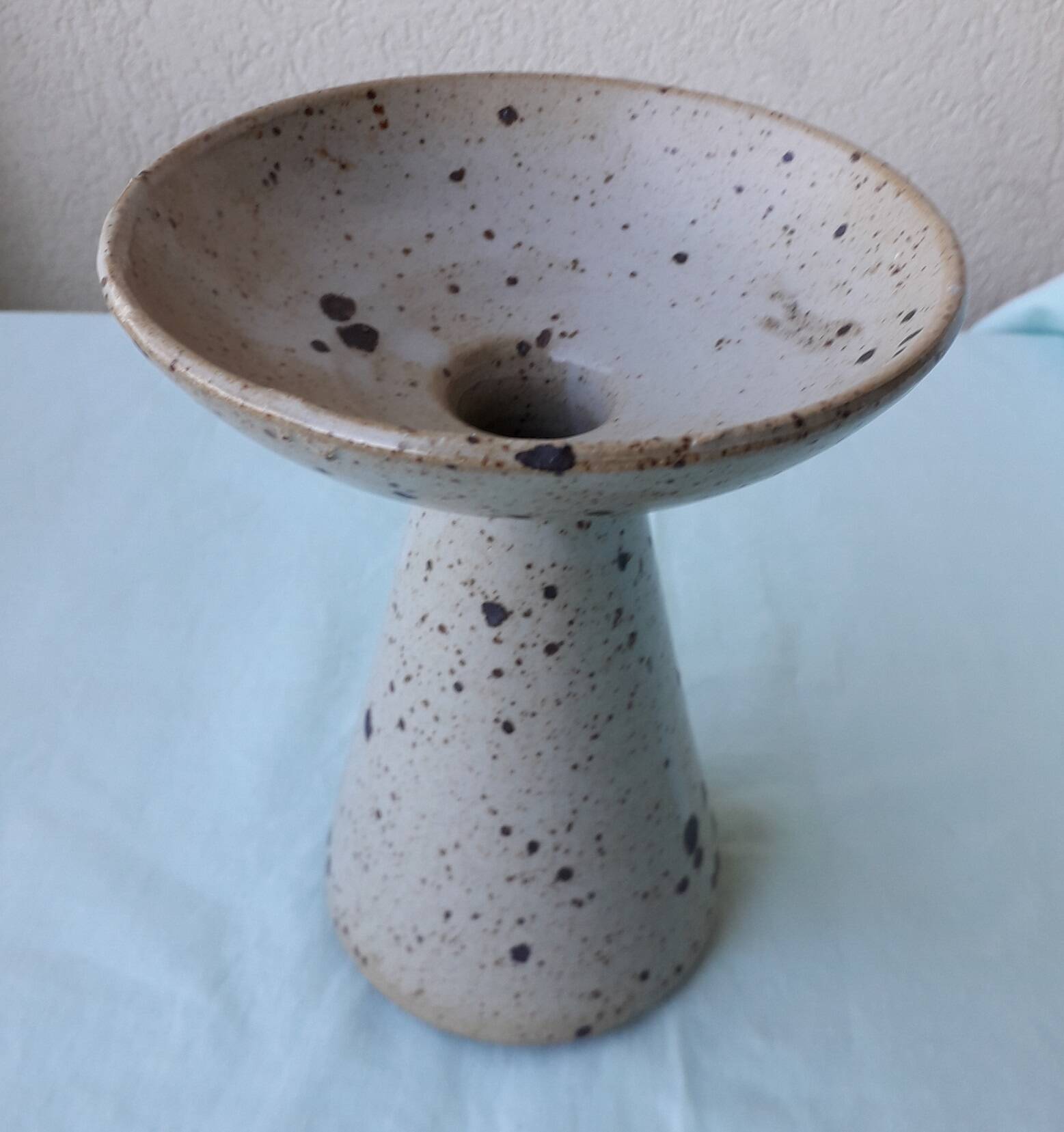 Pyrite stone candlestick