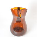 Amber carafe in blown glass