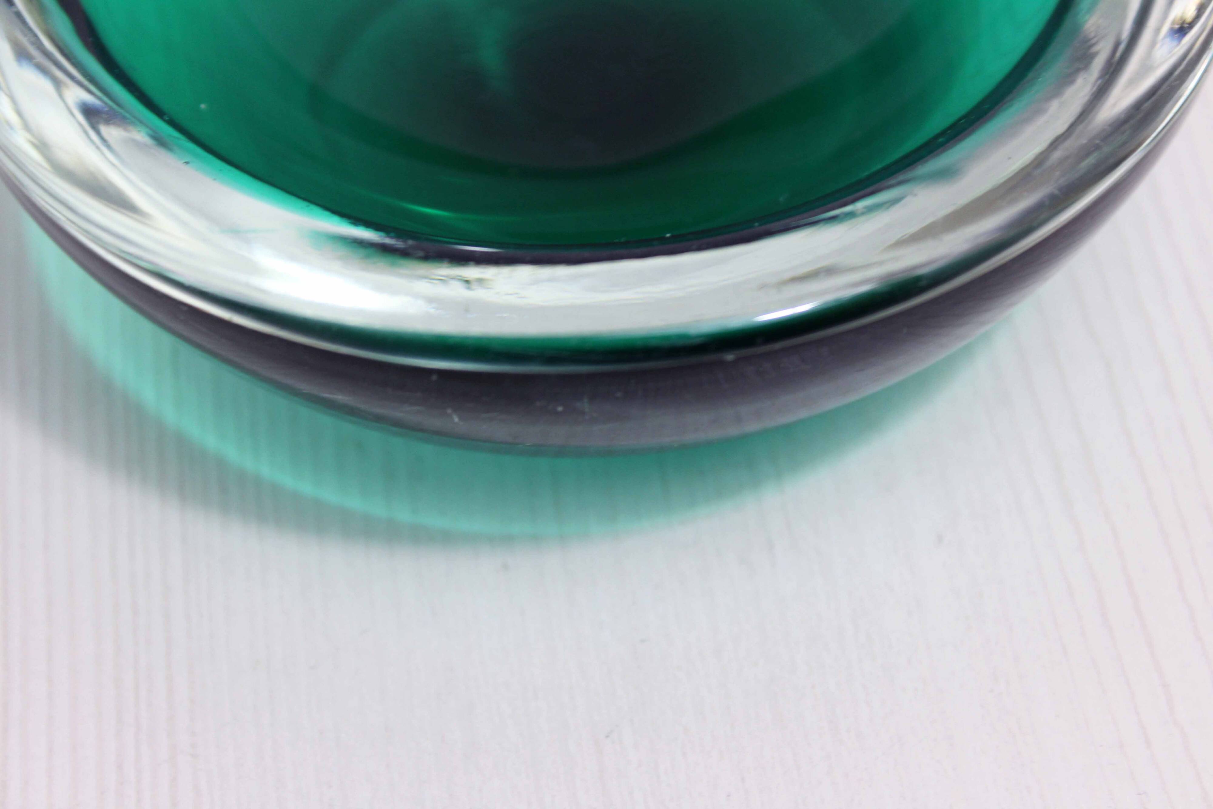 Green Murano glass ashtray