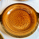 Fish service 8 plates and ceramic soup slurry Sarreguemines vintage 60
