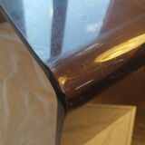 Matching pair of sofa foot stools in smoked perspex 1970