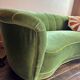 Canape banane danois velours vert