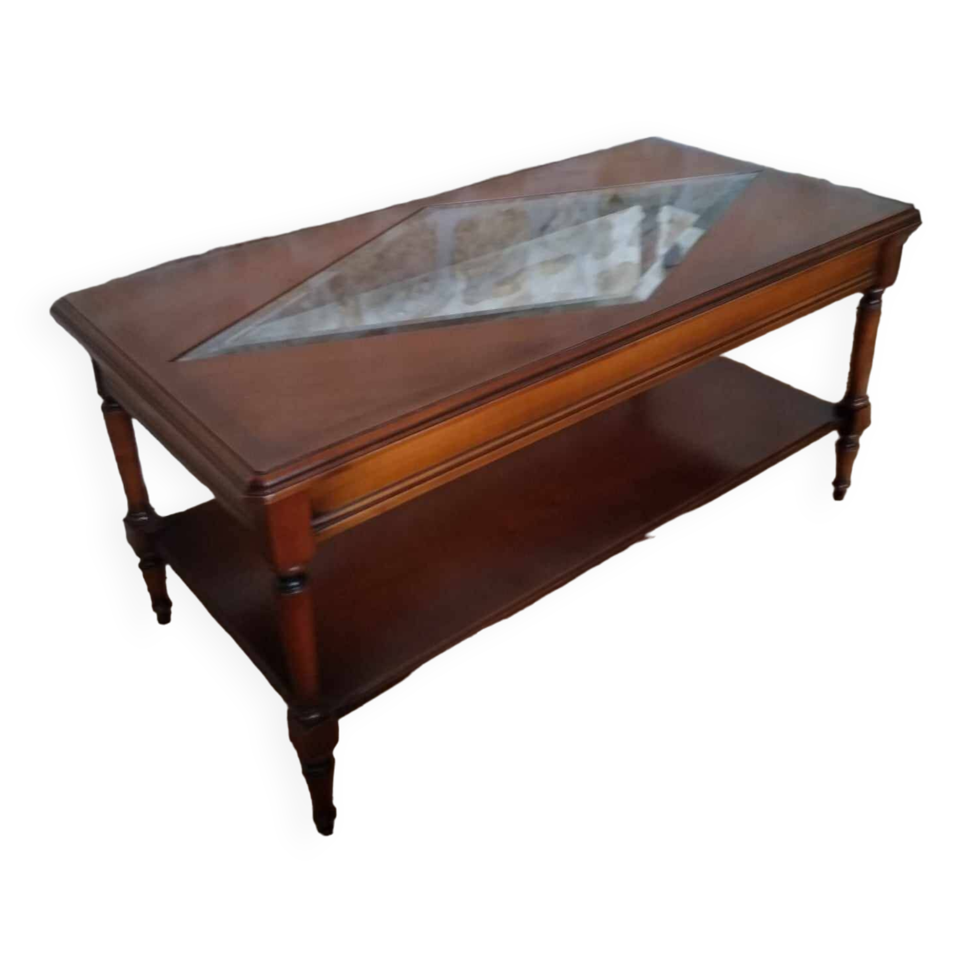 Glass center coffee table