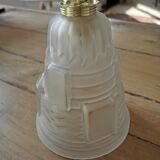 Vintage globe wall lamp in frosted glass