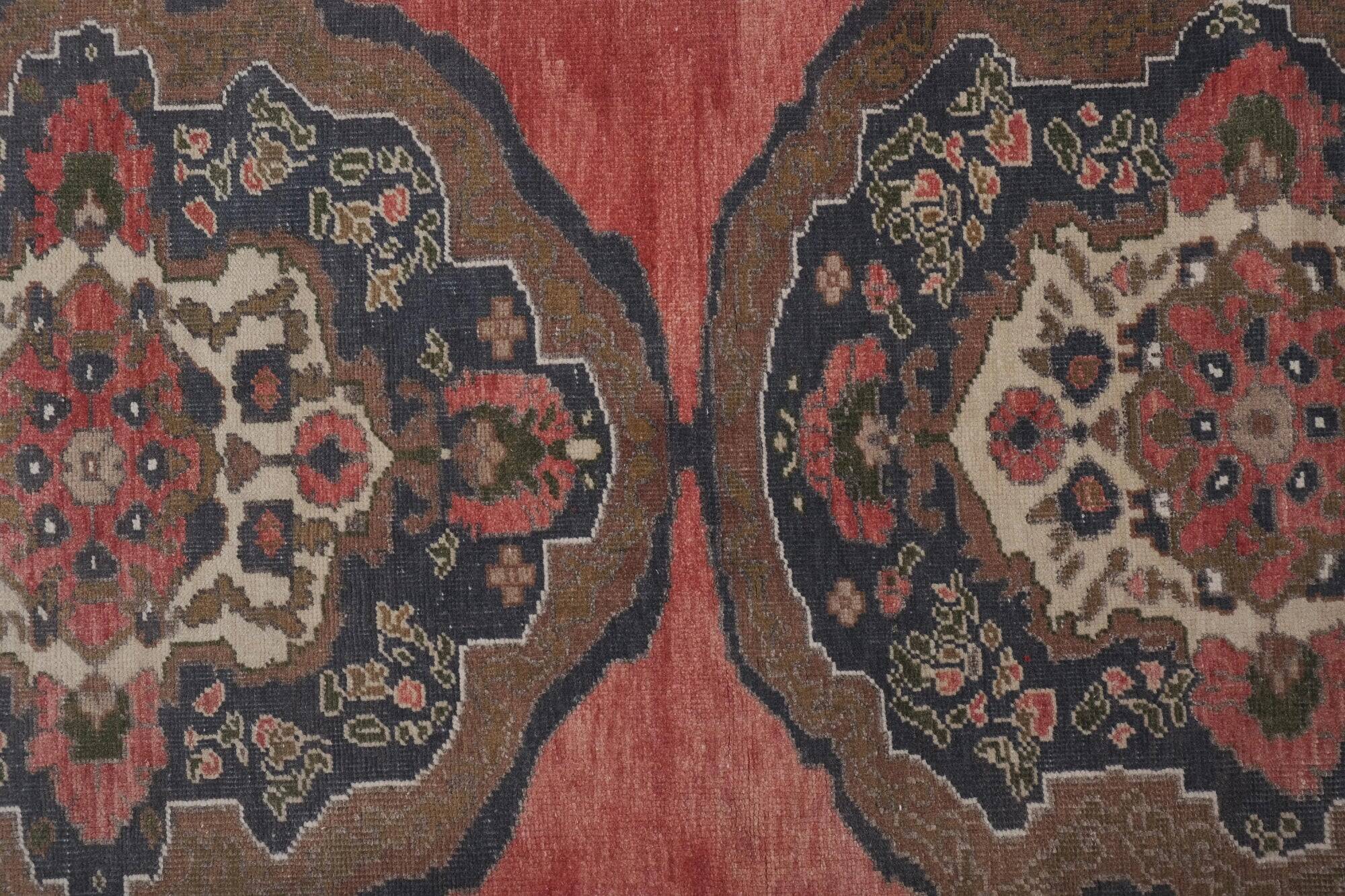 Vintage Turkish hallway rug 86x691 cm