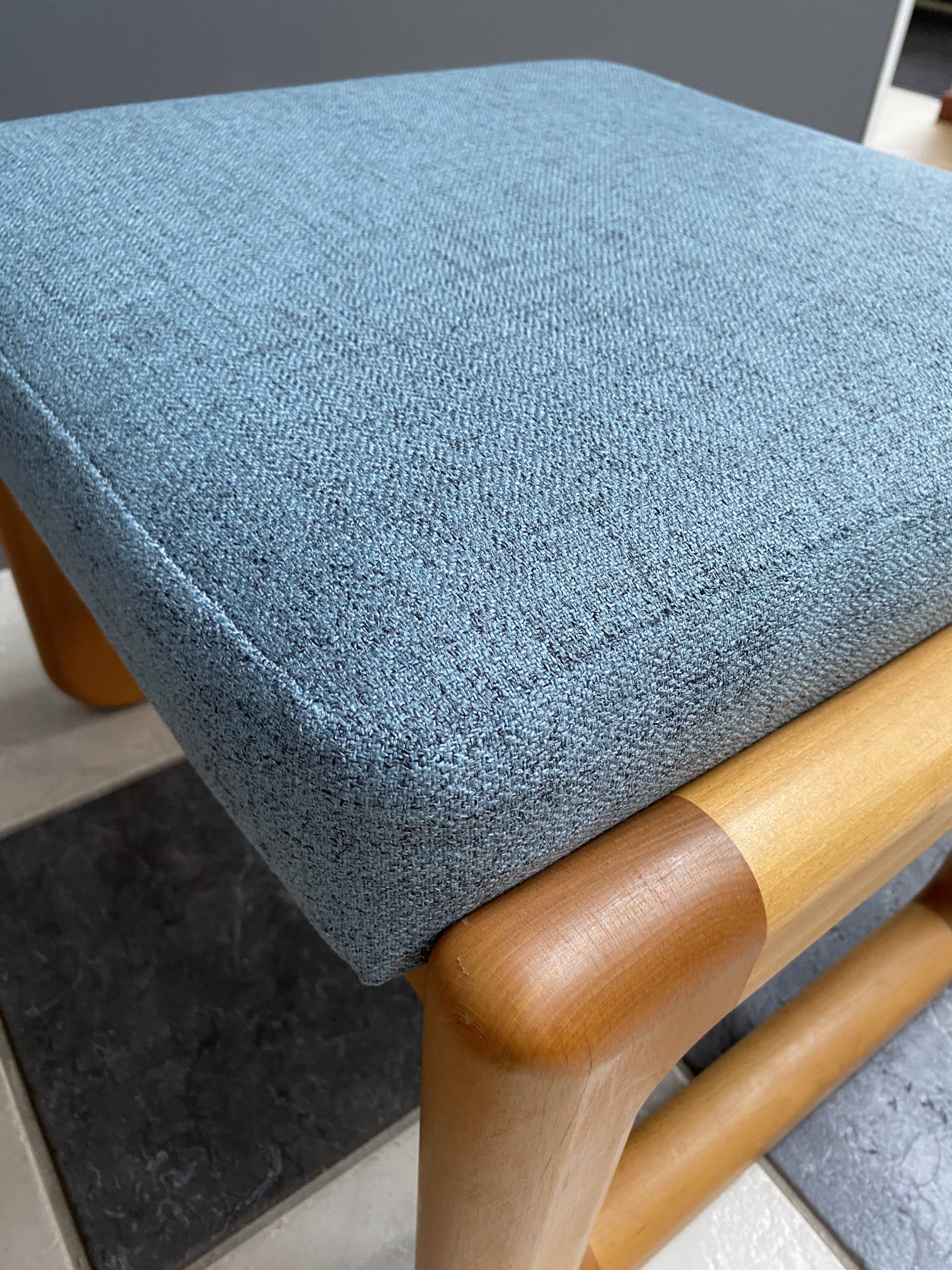 Johannes Andersen highback chair with hocker for Silkeborg Denmark