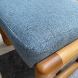 Johannes Andersen highback chair with hocker for Silkeborg Denmark