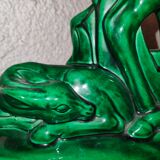 Family of antelopes Faience de Saint Clement sculpture by Charles Lemanceau