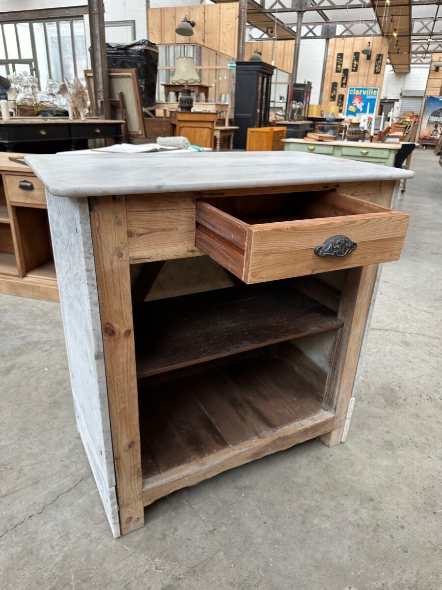 Bakery counter from the early 20th century in marble