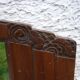 Low mirror in a carved wooden art-deco 1930 112x36cm