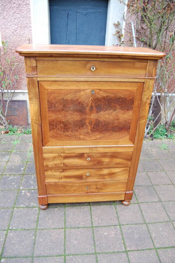 19th-century Louis Philippe walnut office secretary.