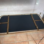 Miroir Regency vintage laiton doré Space age