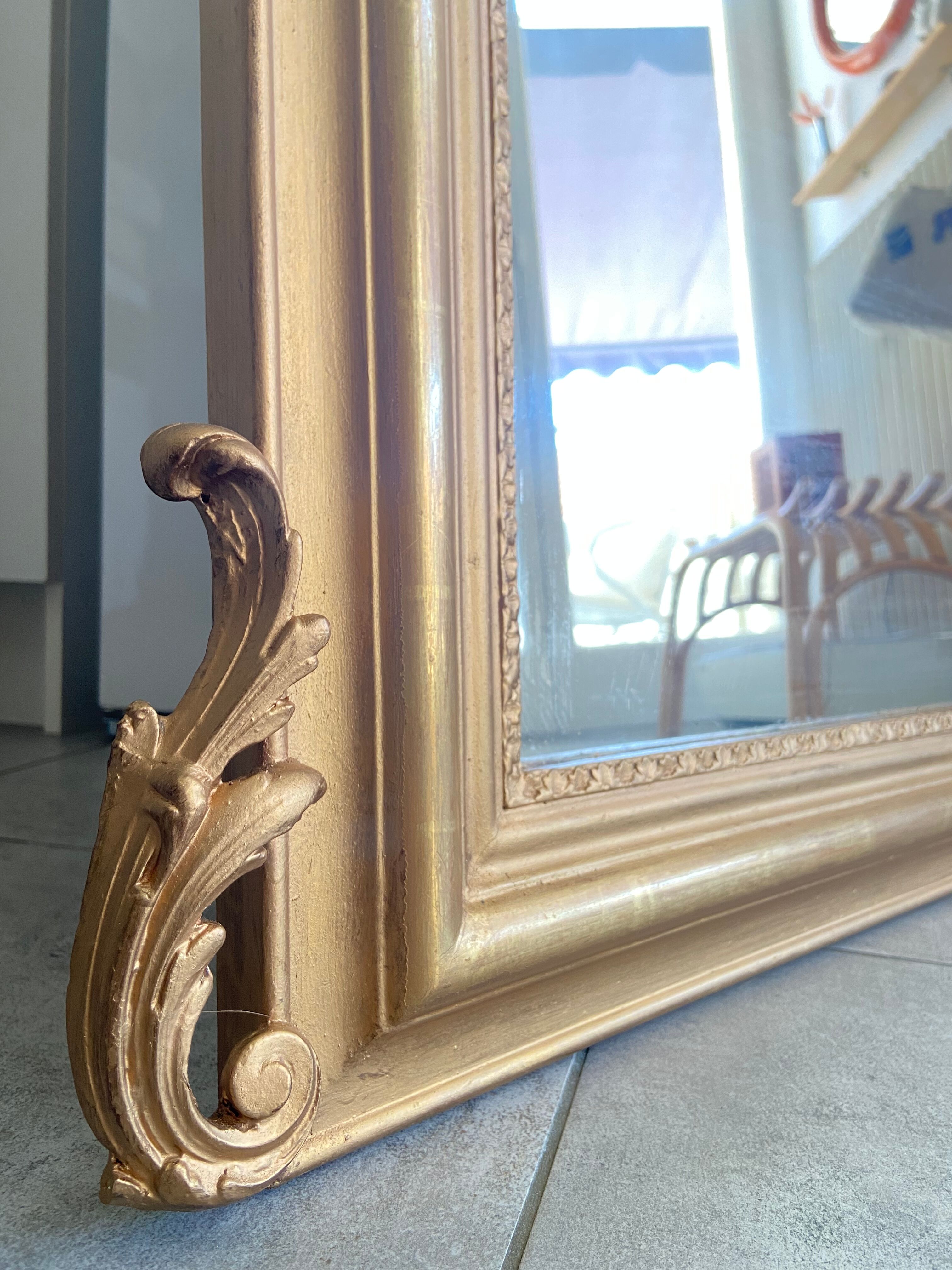 Nineteenth century pediment mirror