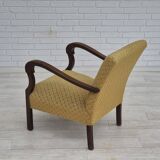 1950s, Danish design, armchair in original condition, furniture cotton/ wool fabric.