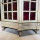 Napoleon III Period Display Cabinet in Painted Wood with Beveled Tiles in Louis XVI Style