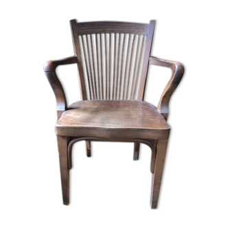 Fauteuil vintage  bois années 50
