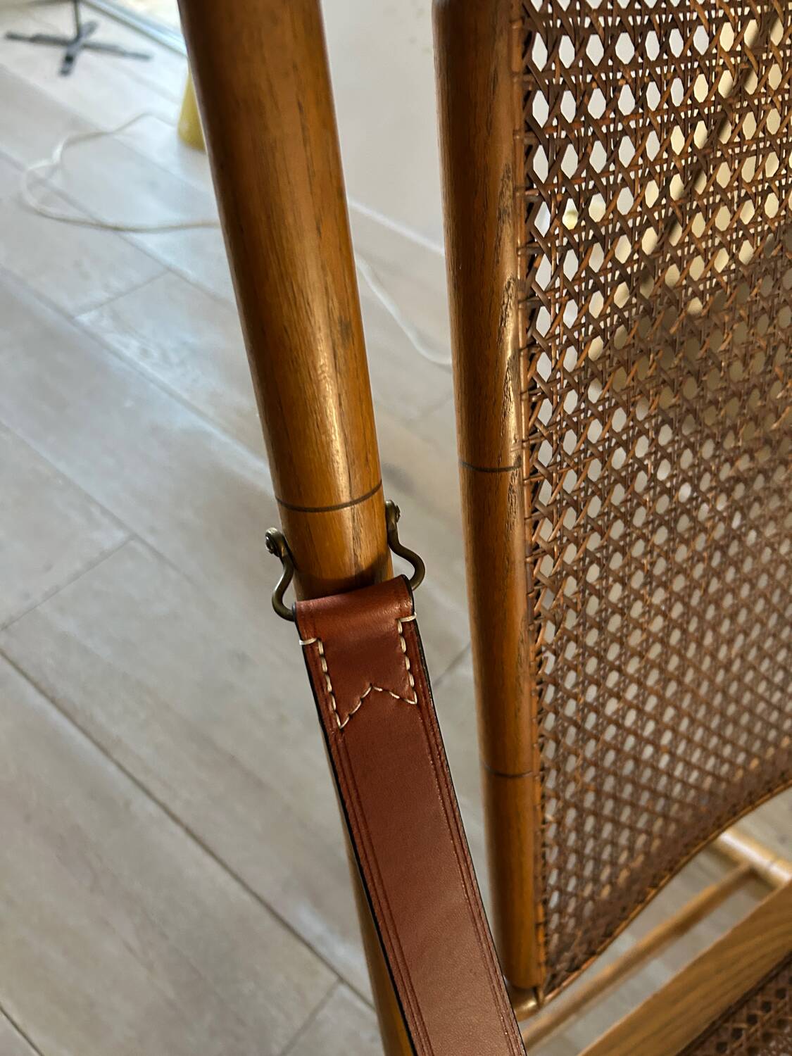 Wooden cane lounge chair