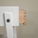 Scandinavian bedside table painted in white