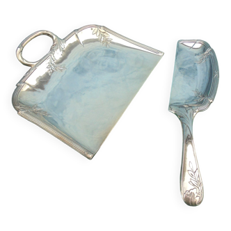 Gallia Christofle crumb tray and shovel