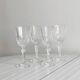 4 verres à vin en verre taillé vintage