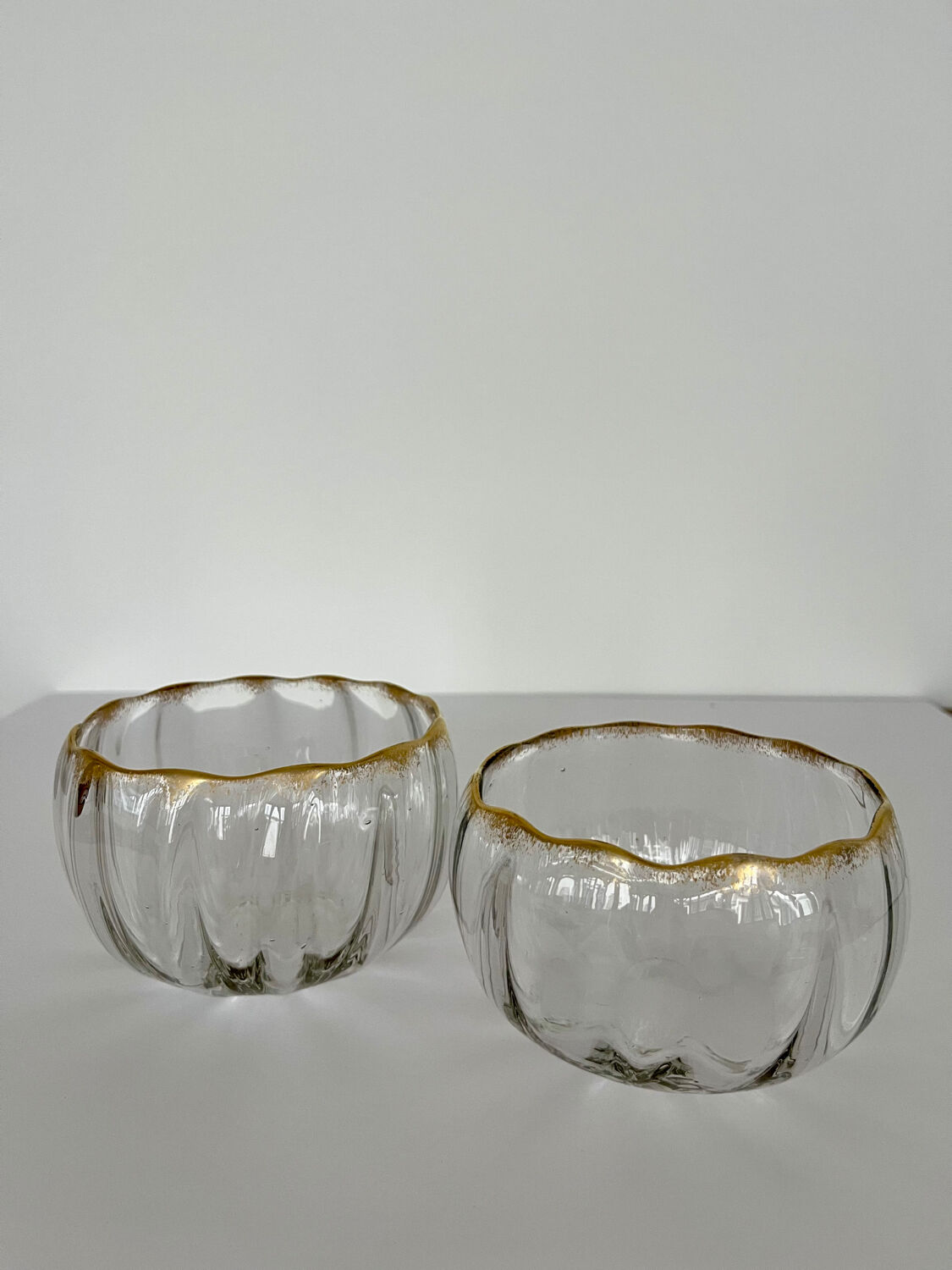 Pair of Baccarat crystal bowls from the Napoléon III period.