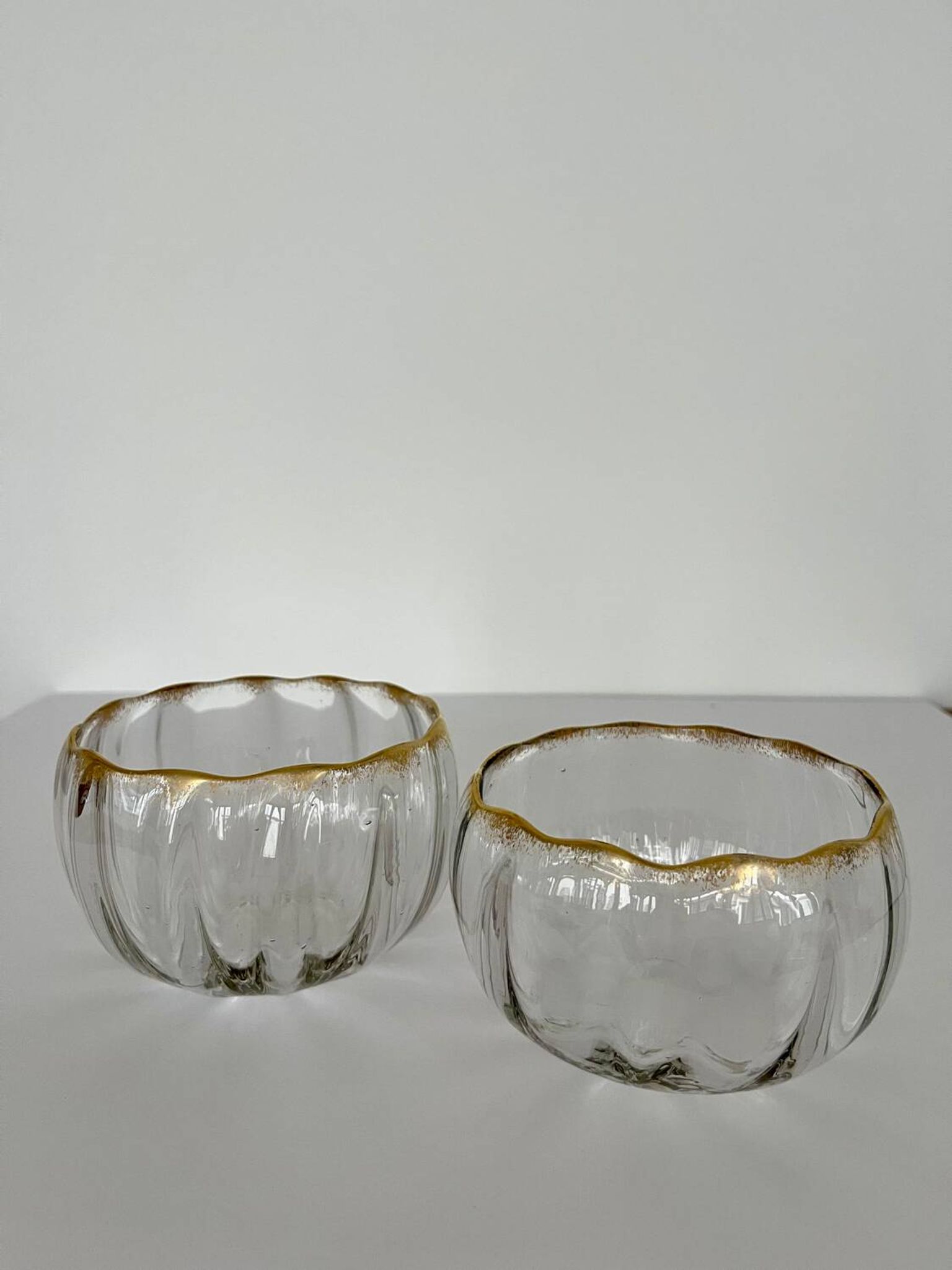 Pair of Baccarat crystal bowls from the Napoléon III period.