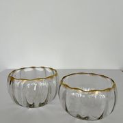 Pair of Baccarat crystal bowls from the Napoléon III period.
