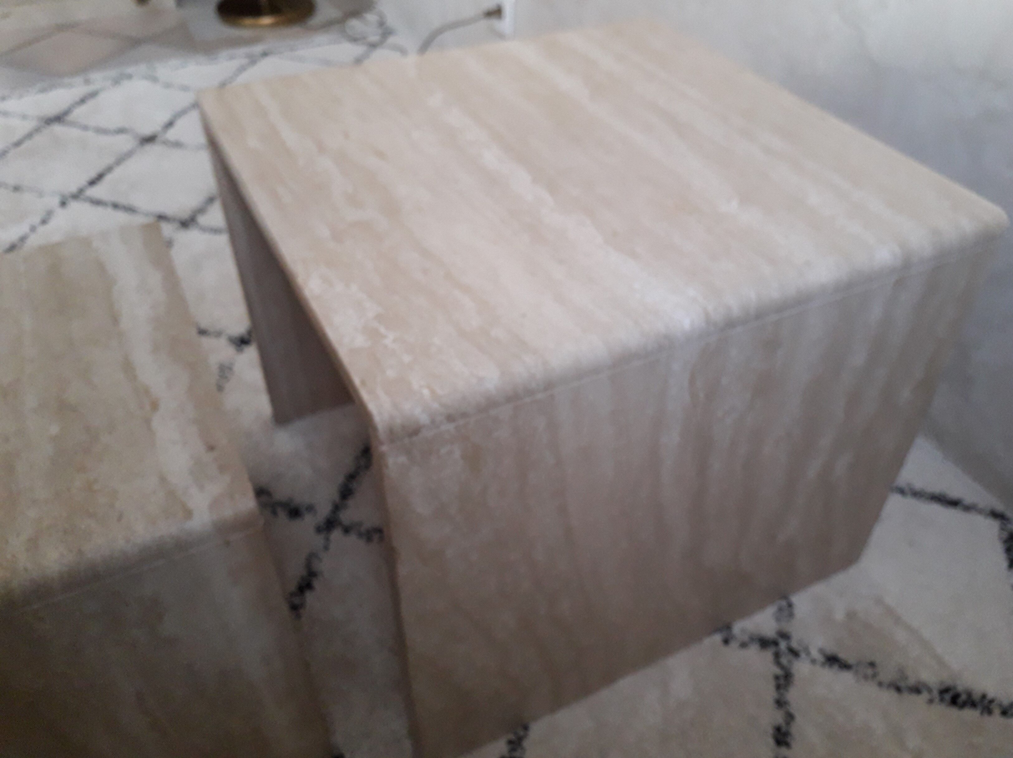 Travertine pull out tables