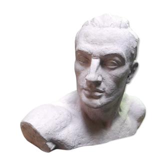bust of man years 20/30 signed Henri Bargas