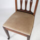 Ensemble de quatre chaises de salle à manger en palissandre et rembourré avec du tissu léger, années 1920