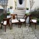 Suite de 4 chaises gondole style Empire