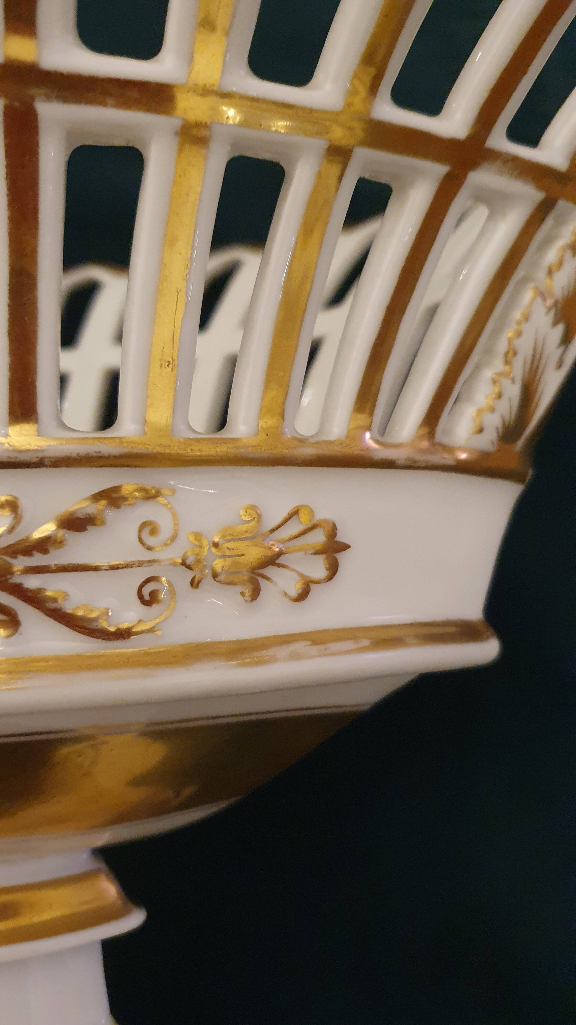 Large footed bowl in 19th century Empire style