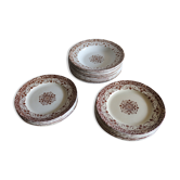 22 assiettes terre de fer Jules Vieillard Louis LX