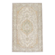 5x9 Light Green & Beige Madallion Corners Vintage Rug, 166x268Cm