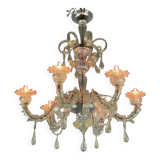 Lustre Rezzonico en verre de Murano, 6 bras de lumière, Venise