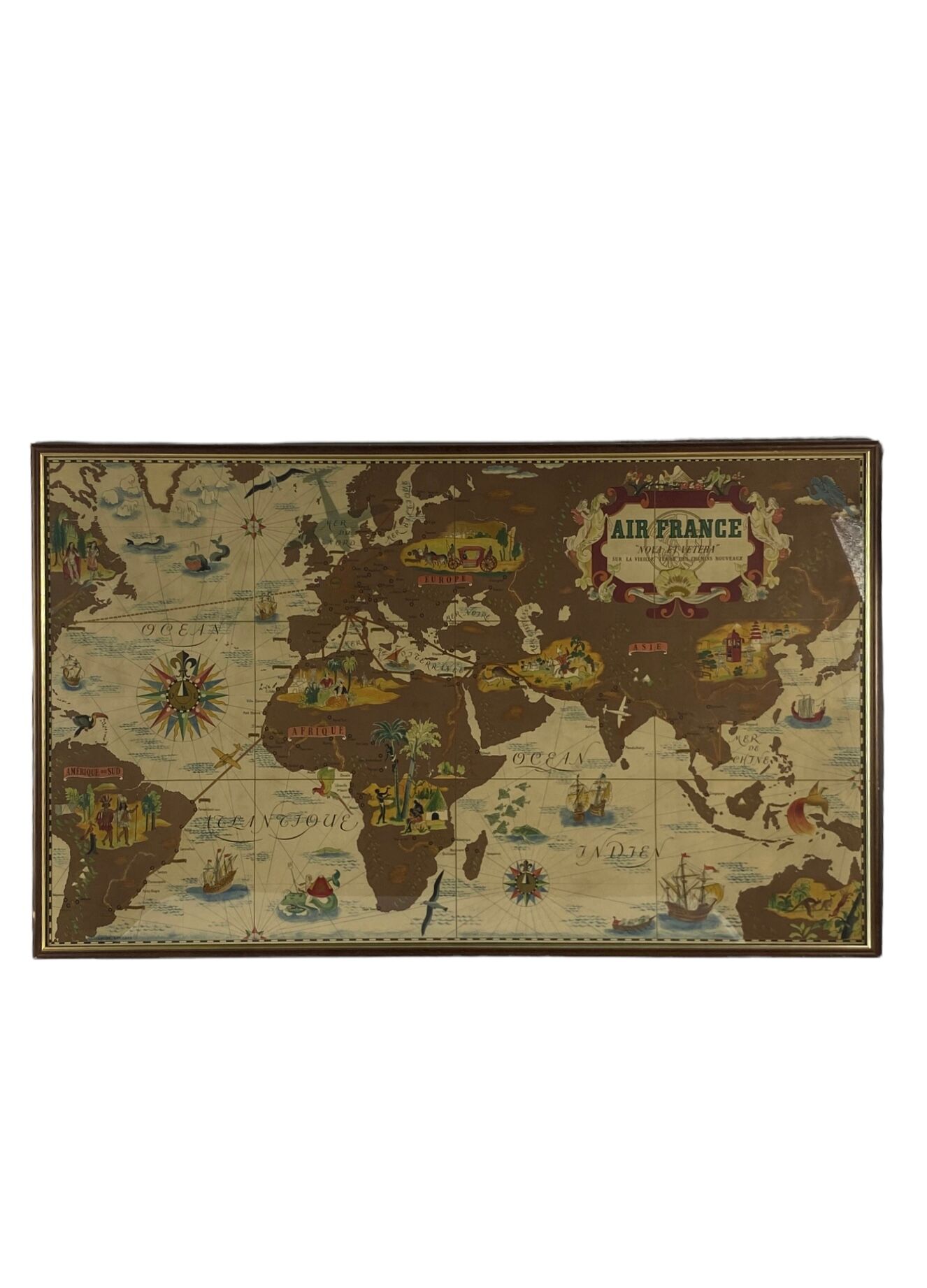 Poster of Lucien Boucher, Air France 'Nova et Vetera, Paris France 1939