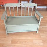 Celadon green toy chest bench