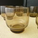 Set of 6 vintage smoked cup glasses