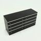 Pair Chest of Drawers in Ebonized Wood with Aluminium Accents 1980s