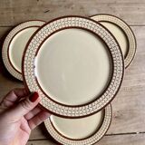 Set of 4 vintage dessert plates from the Longchamp factory