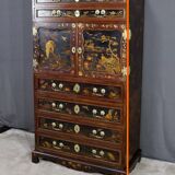 Chinese Cabinet in Lacquered Wood and Painted Wood – Early 20th Century