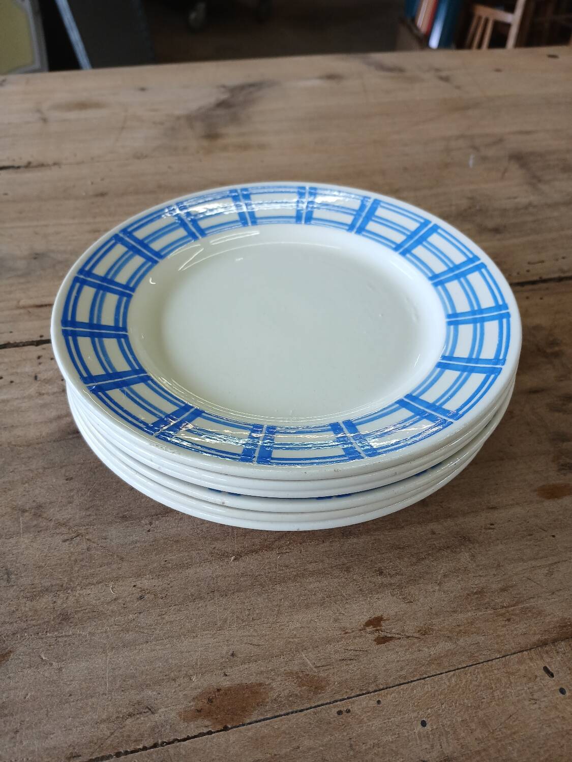 6 old Badonviller dessert plates