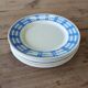 6 old Badonviller dessert plates