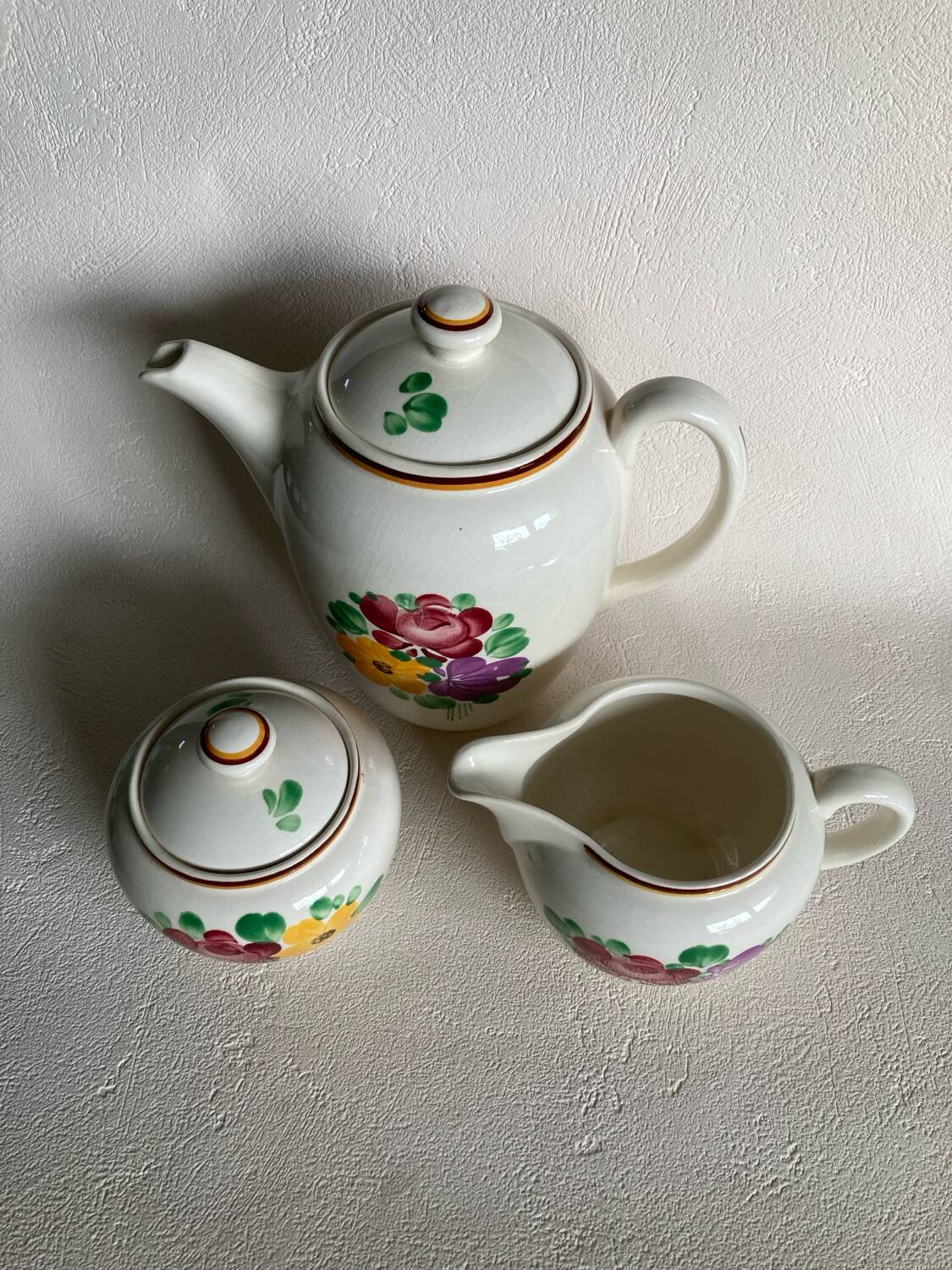 Villeroy and Boch Campagna coffee/teapot set, milk jug, sugar bowl