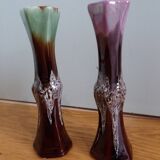 Vallauris flamed soliflore vases