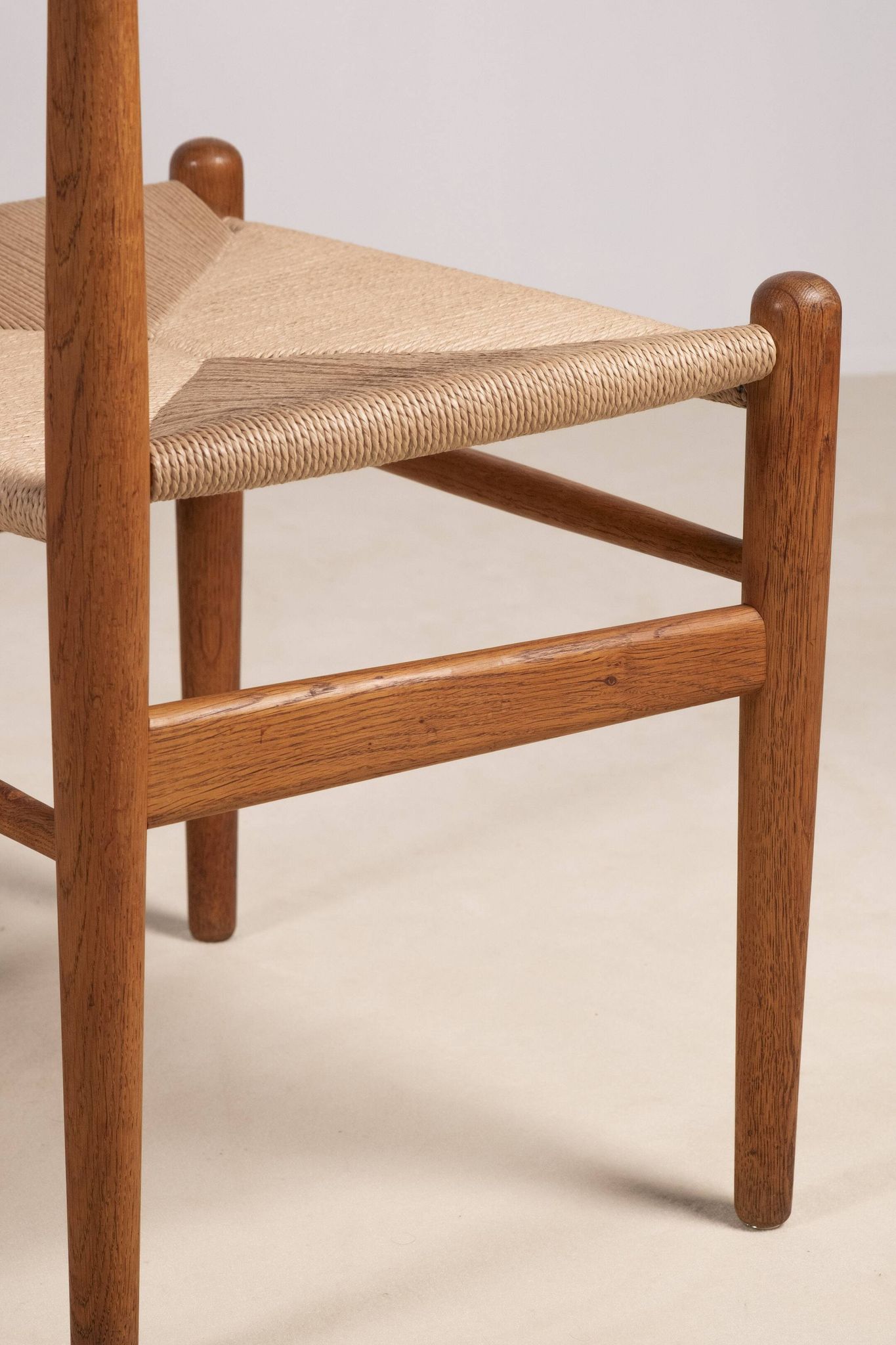 6x Hans J. Wegner Dining Chair CH36 in Oak, 1970s Denmark