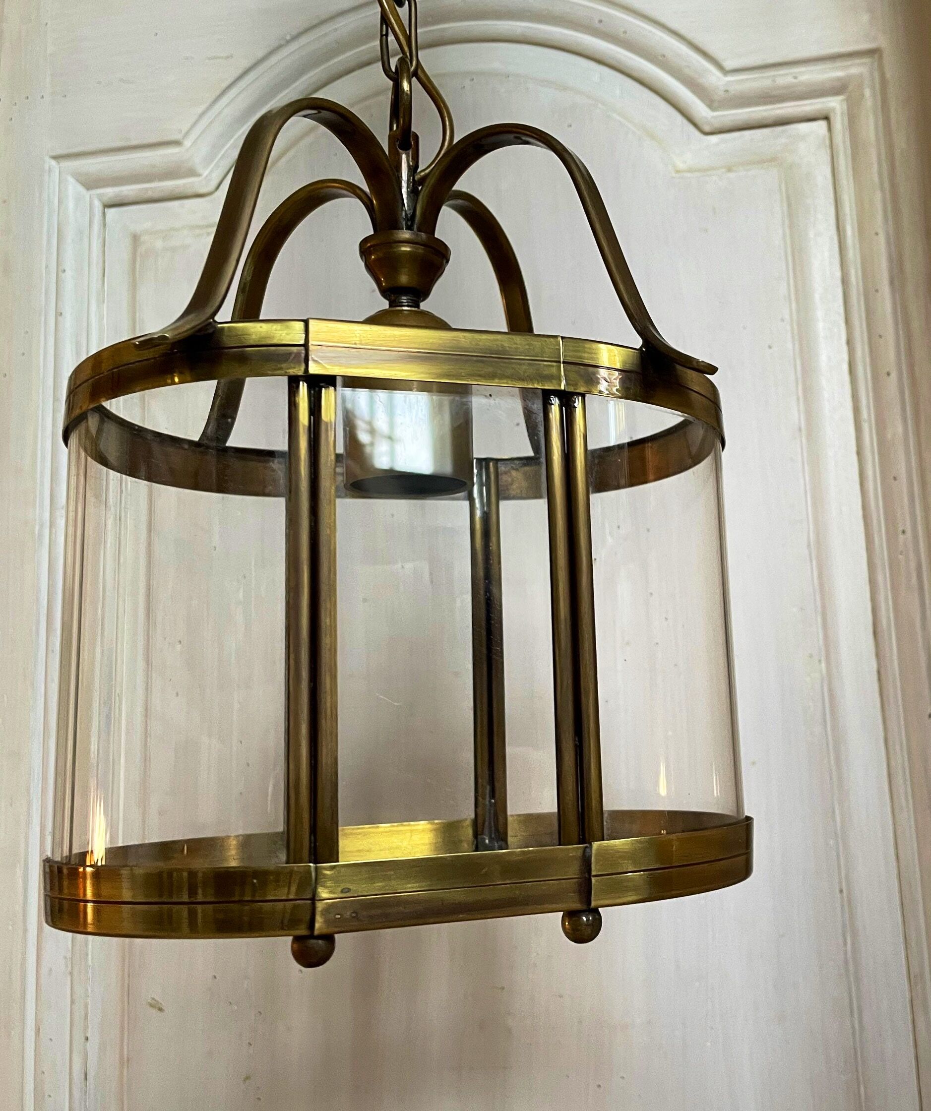 Brass lantern pendant lamp