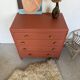 Commode vintage bois terra cotta art déco