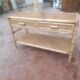 Bamboo and cane coffee table