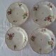 4 plates sarreguemines, hollow faience flowers strasbourg